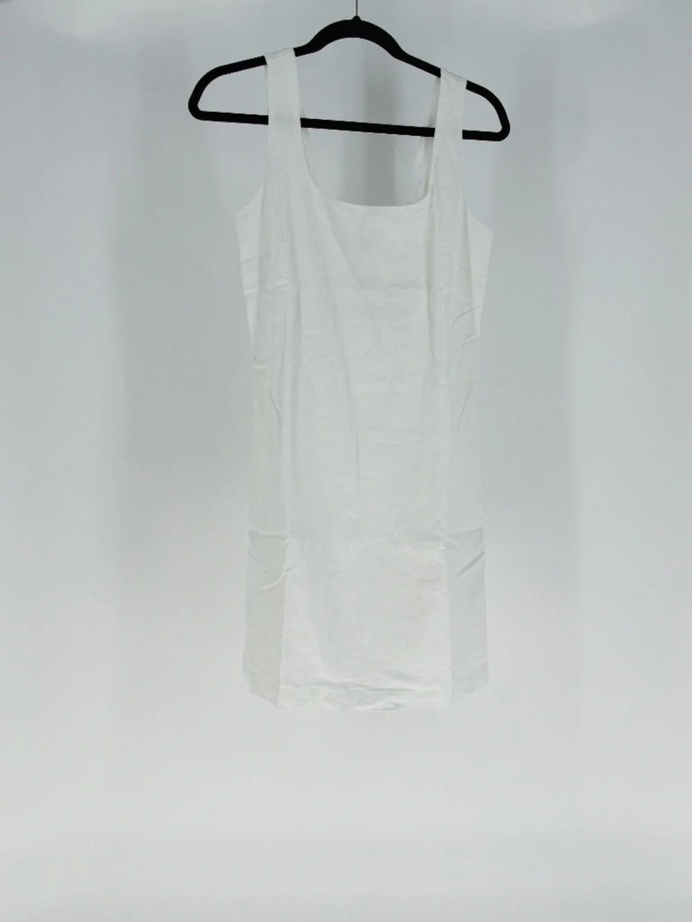 NEW J. Crew Linen Blend Square Neck Sleeveless Mini Shift Dress White Small